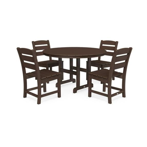 Lakeside 5-Piece Round Farmhouse Side Chair Dining Set