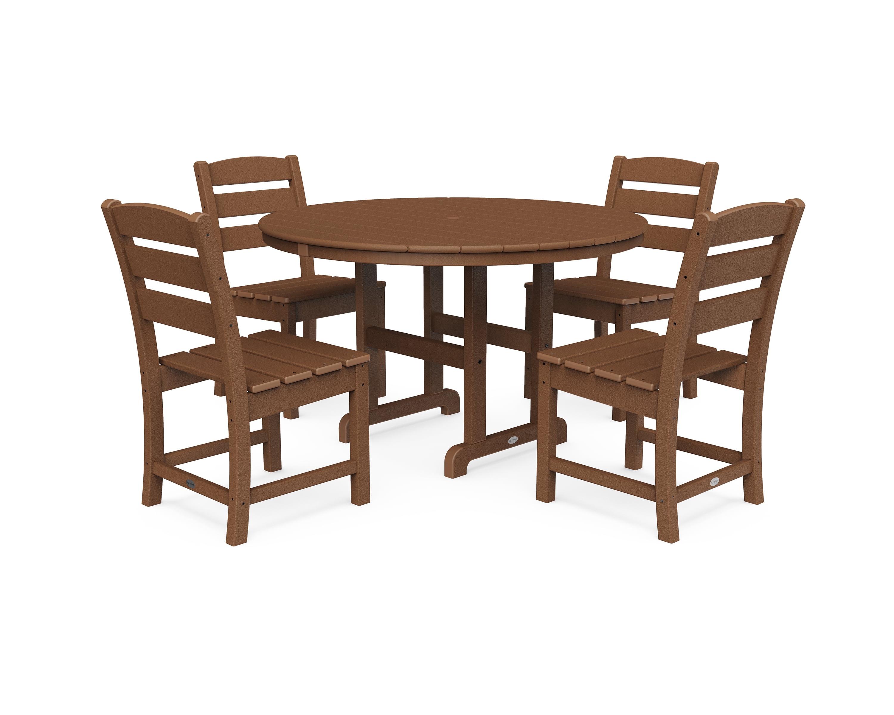 Lakeside 5-Piece Round Farmhouse Side Chair Dining Set