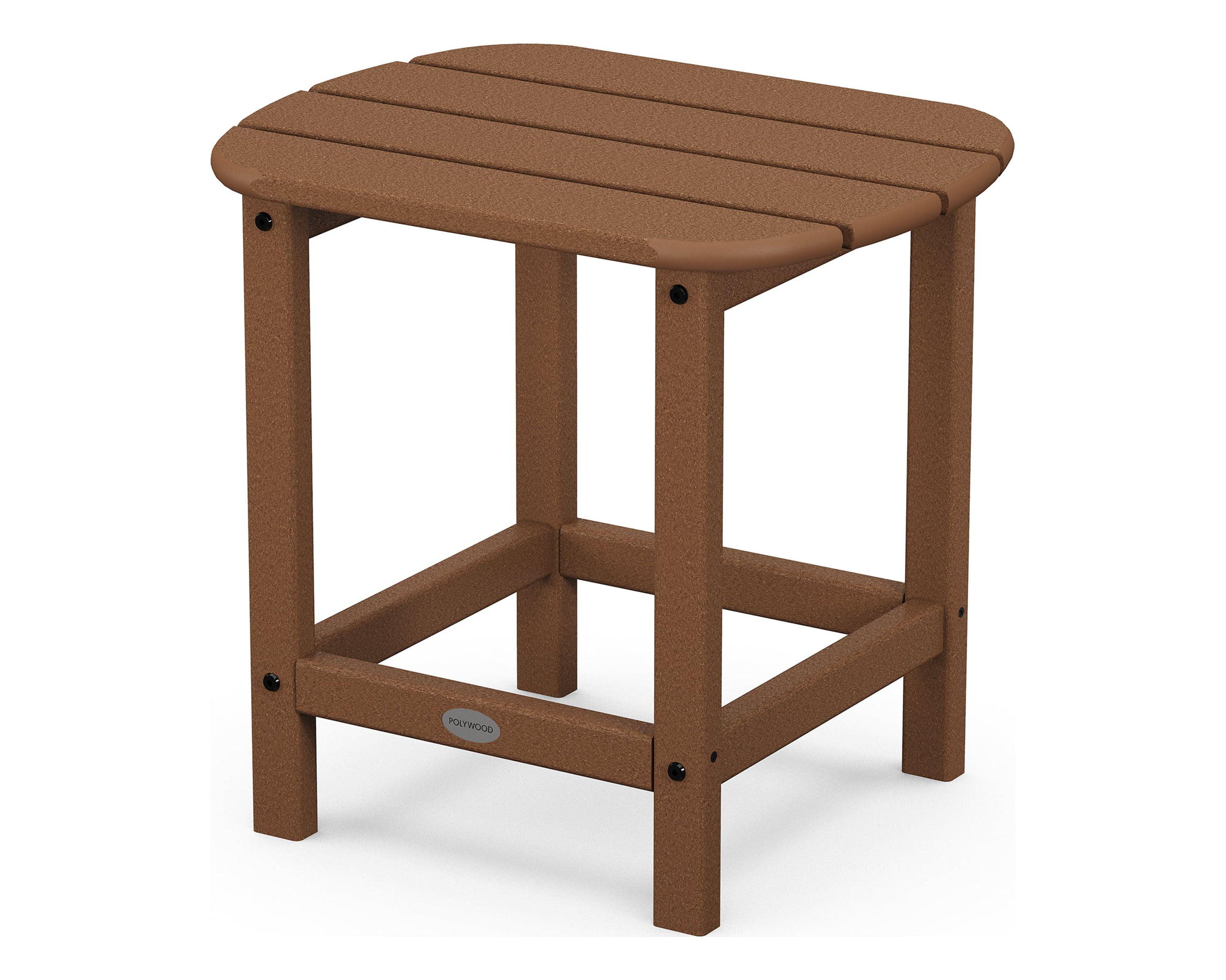 South Beach 18" Teak Polywood Outdoor Side Table