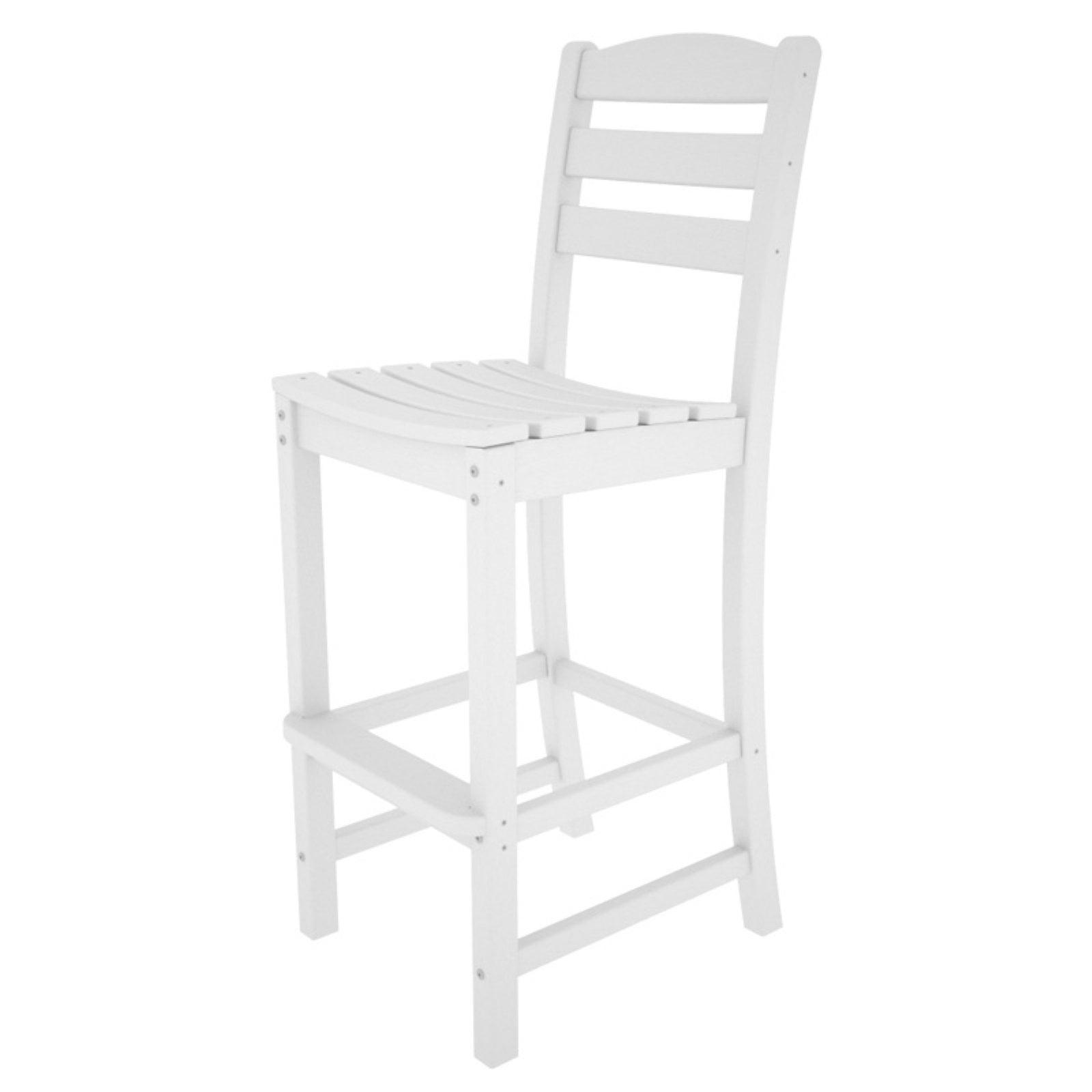 Eco-Friendly Modern White Recycled Plastic Outdoor Bar Stool