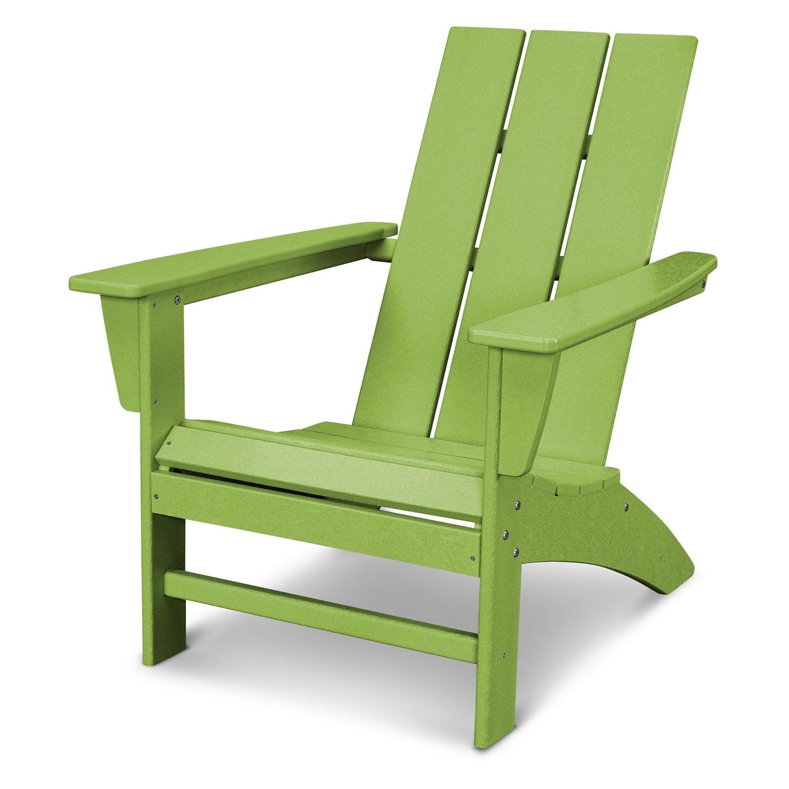 Lime Green Polywood Modern Adirondack Chair with Arms