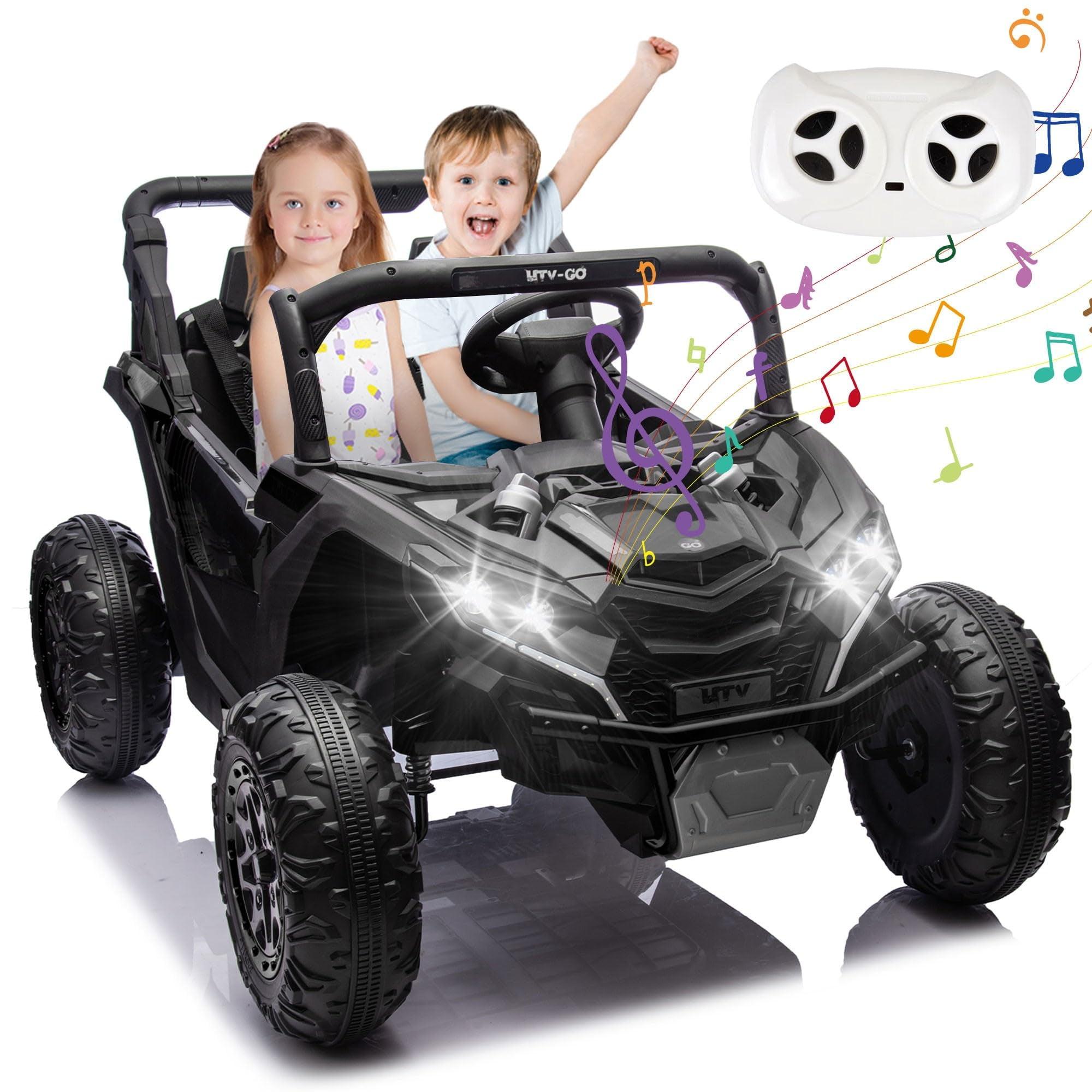 24V 4WD Powered Electric Off-Road UTV with Larger Seat , Remote Control,  3 Speeds，Halloween, Christmas gifts