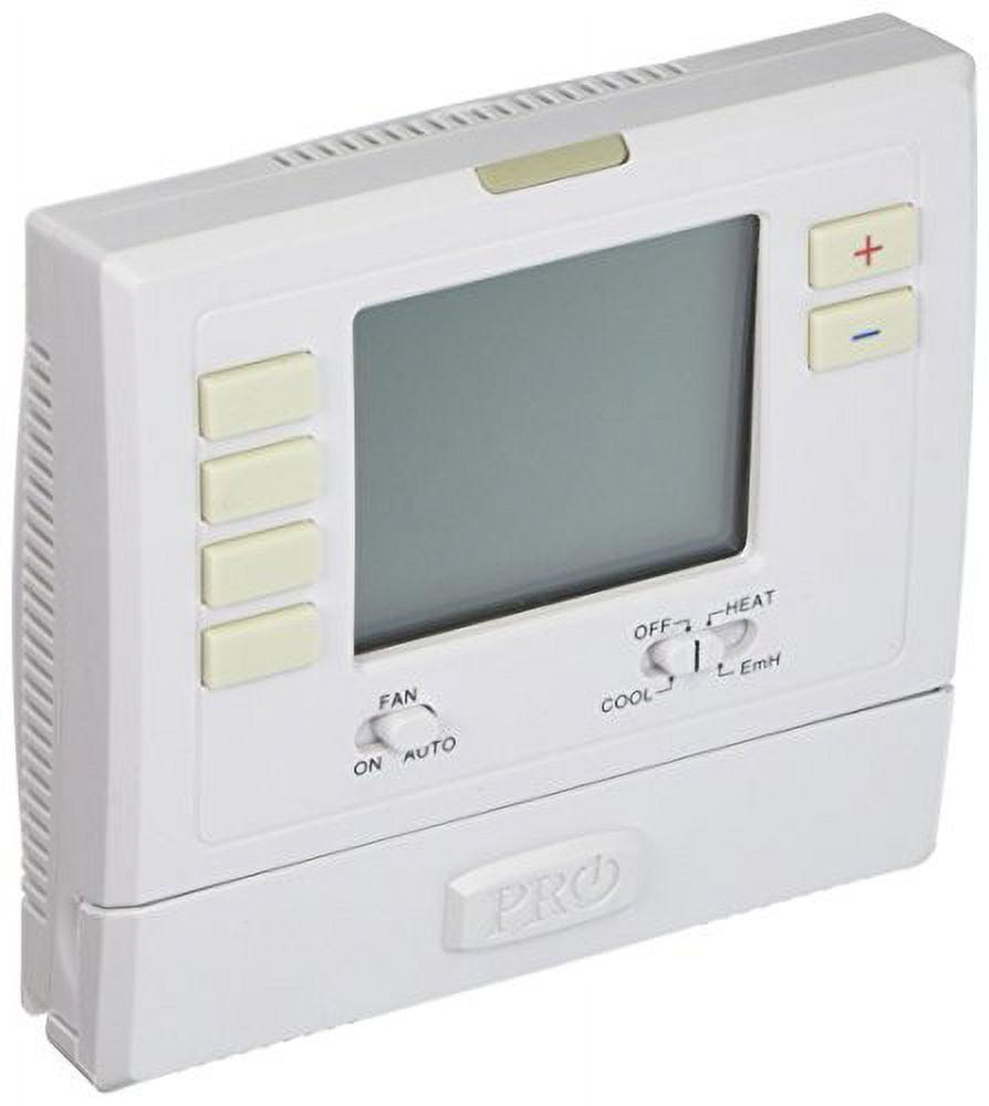 White Digital Programmable Heat Pump Thermostat with Wi-Fi Control