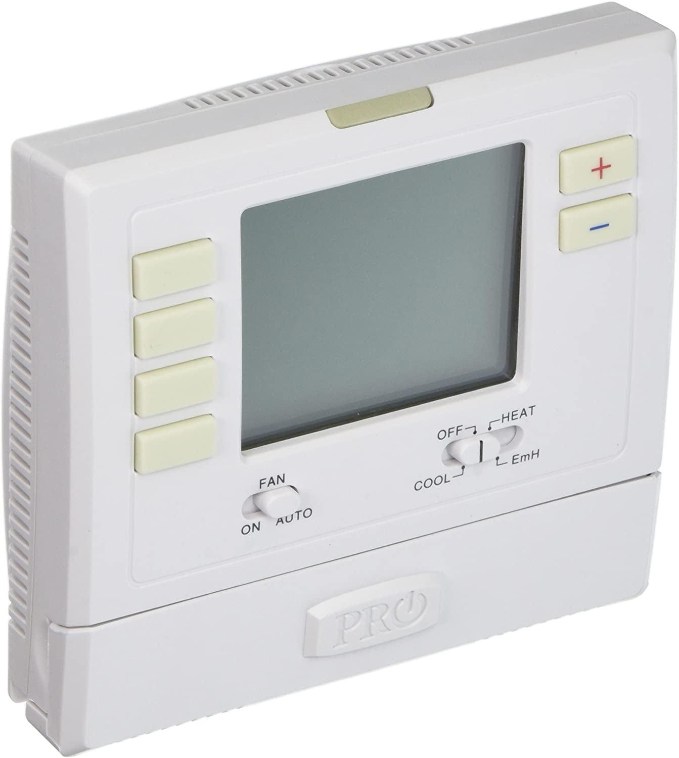 PRO1 IAQ T725 Programmable 2H/1C Digital Heat Pump Thermostat with 4 sq. in. Display