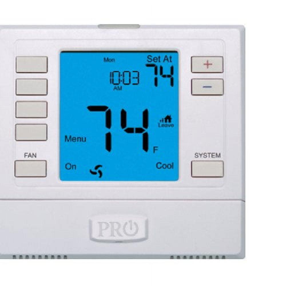 White Digital Programmable Thermostat with 4-Inch Screen