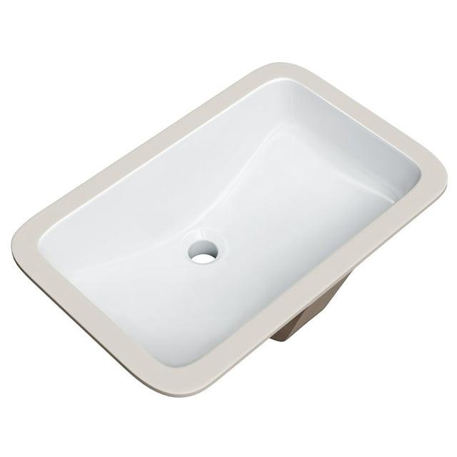 Proflo 14.5625'' White Vitreous China Rectangular Bathroom Sink