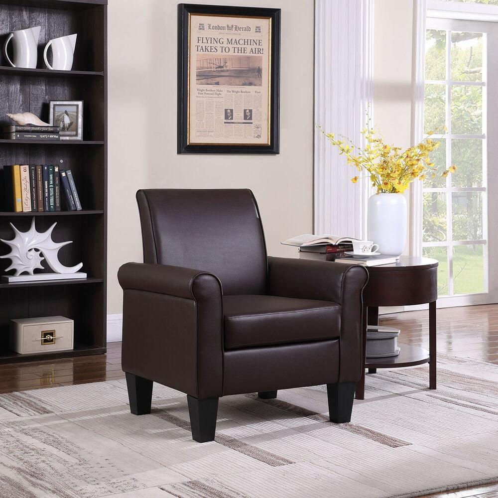 PU Leather Arm Chair Accent Single Sofa Upholstered Comfy Living Room Armchair