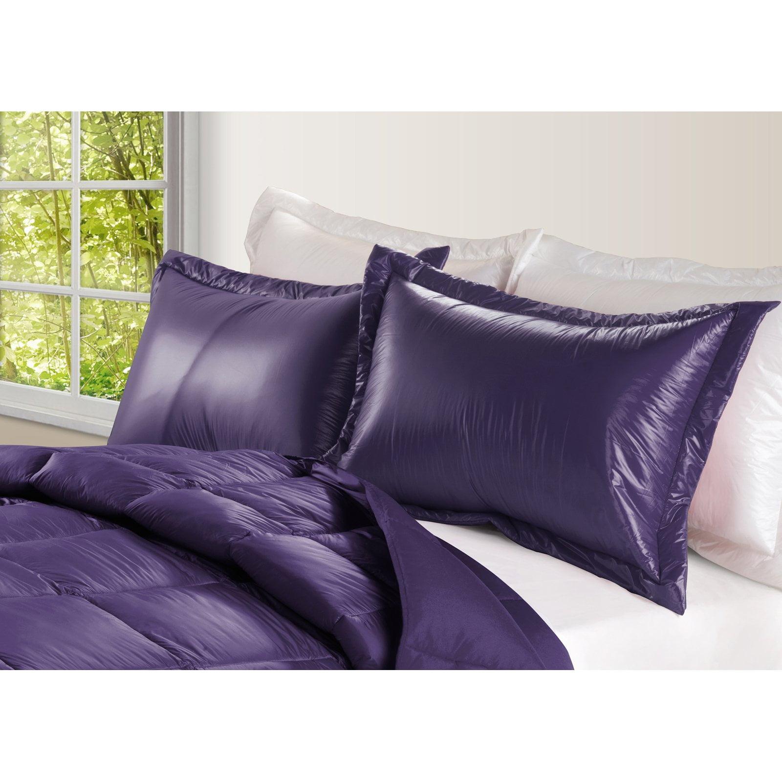 Purple Nylon and Microfiber Standard Pillow Shams Set