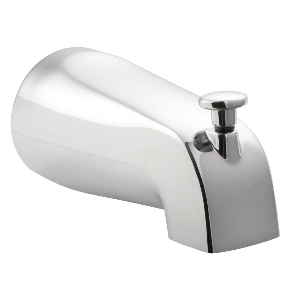 Polished Chrome Wall Mounted Tub Spout with Diverter