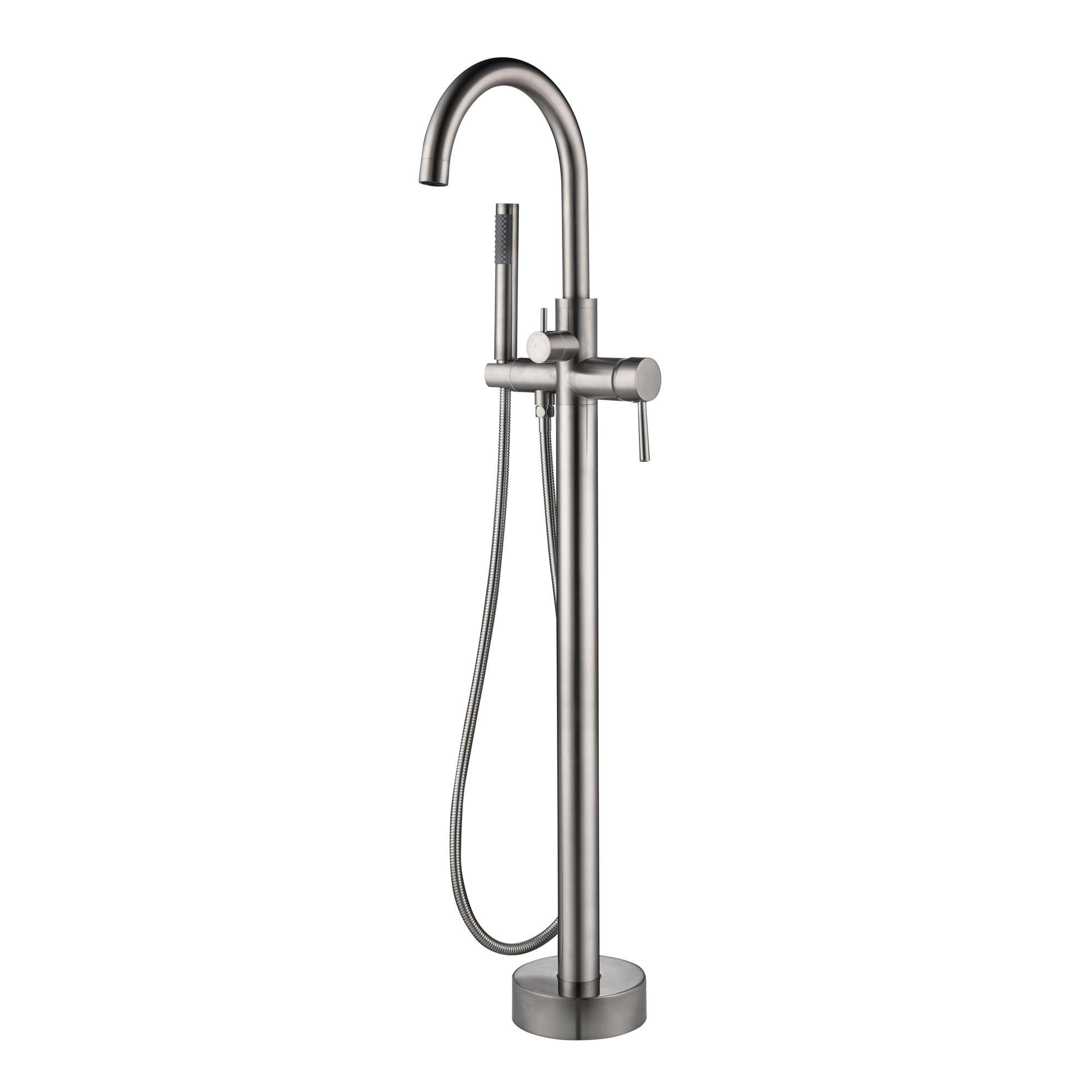 Floor Mounted Freestanding Tub Filler with Diverter