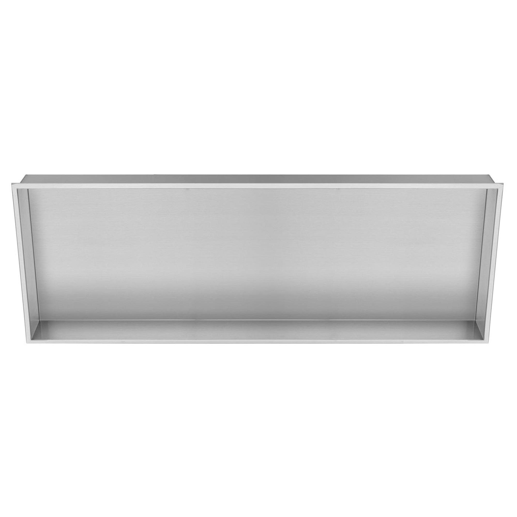 Rectangular Brushed Stainless Steel Built-In Shower Niche