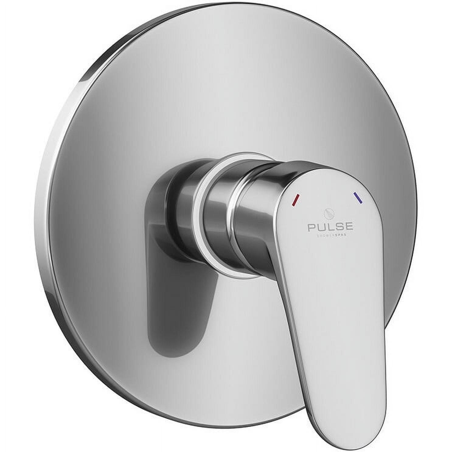 Polished Chrome Wall-Mounted Shower Valve with Lever Handle