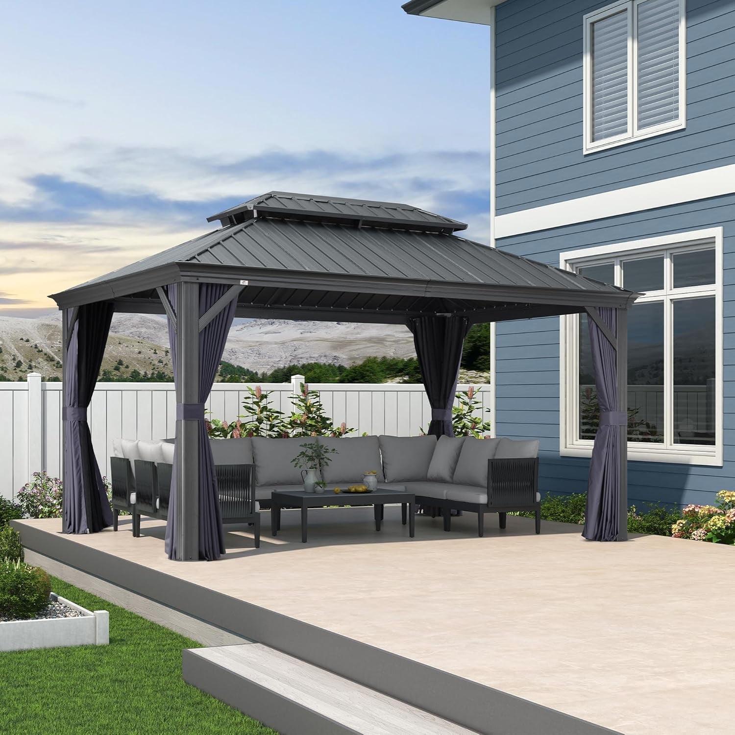 Purple Leaf Aluminum Patio Gazebo