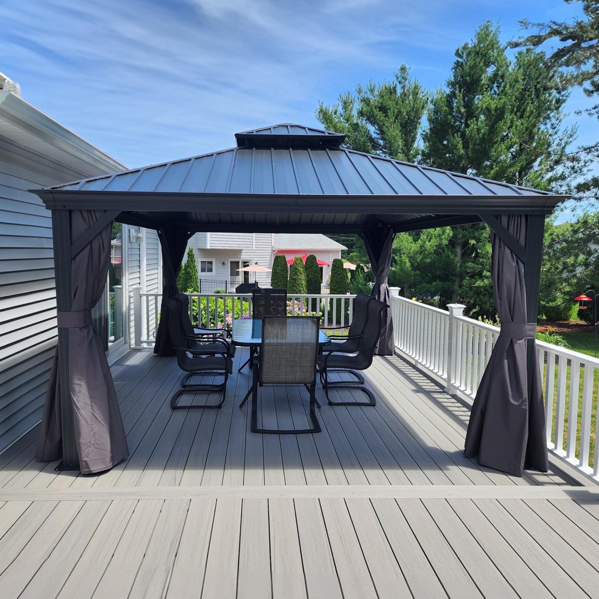 Purple Leaf Metal Patio Gazebo