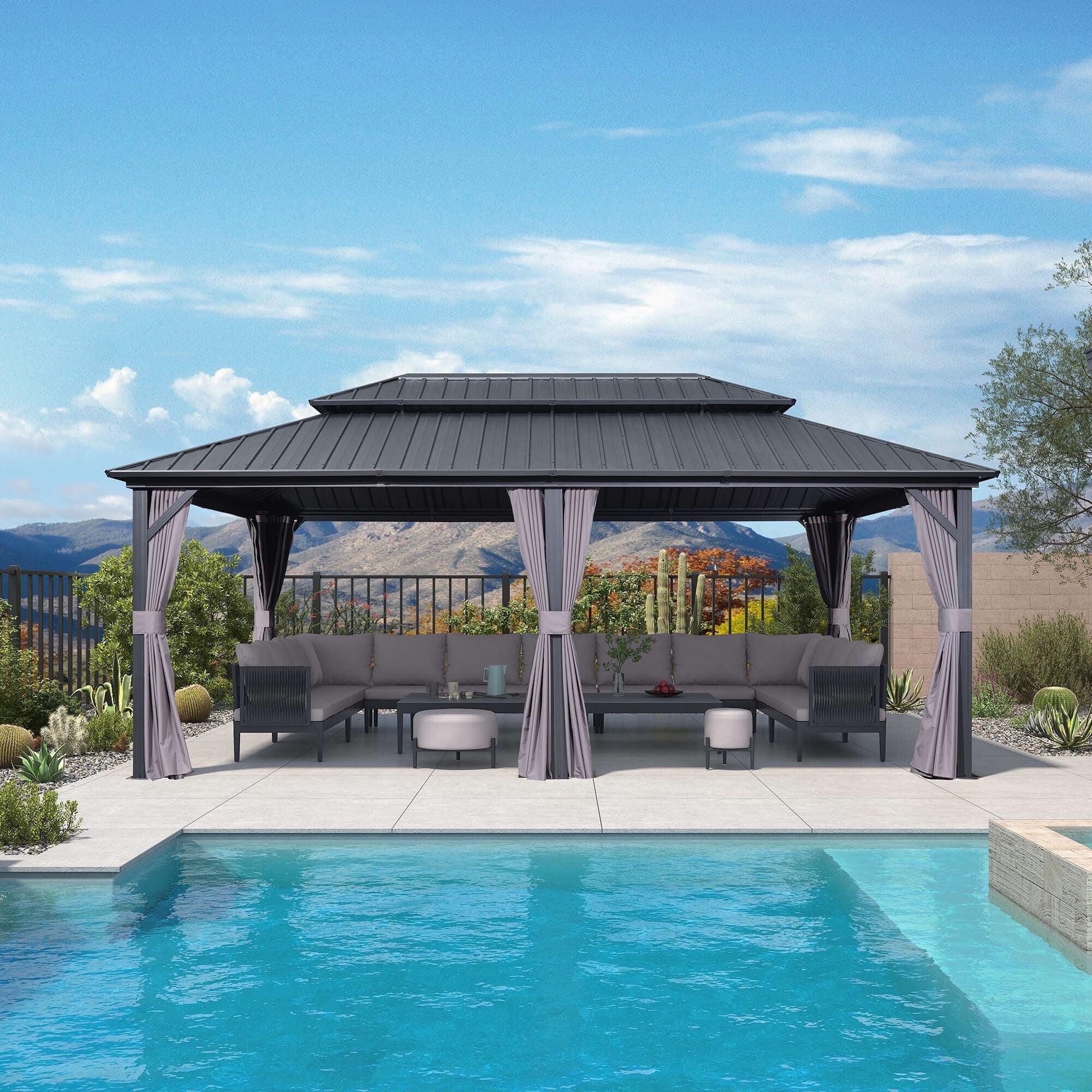 Purple Leaf Aluminum Patio Gazebo
