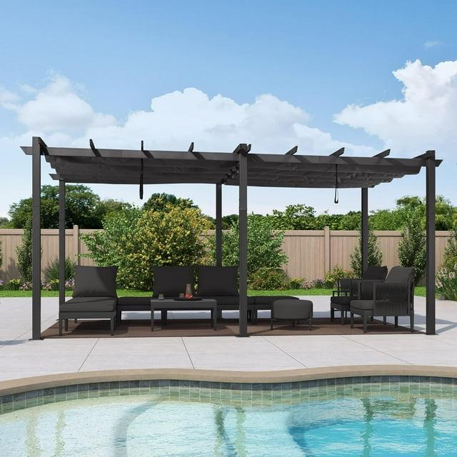 Purple Leaf Aluminum Pergola with Canopy
