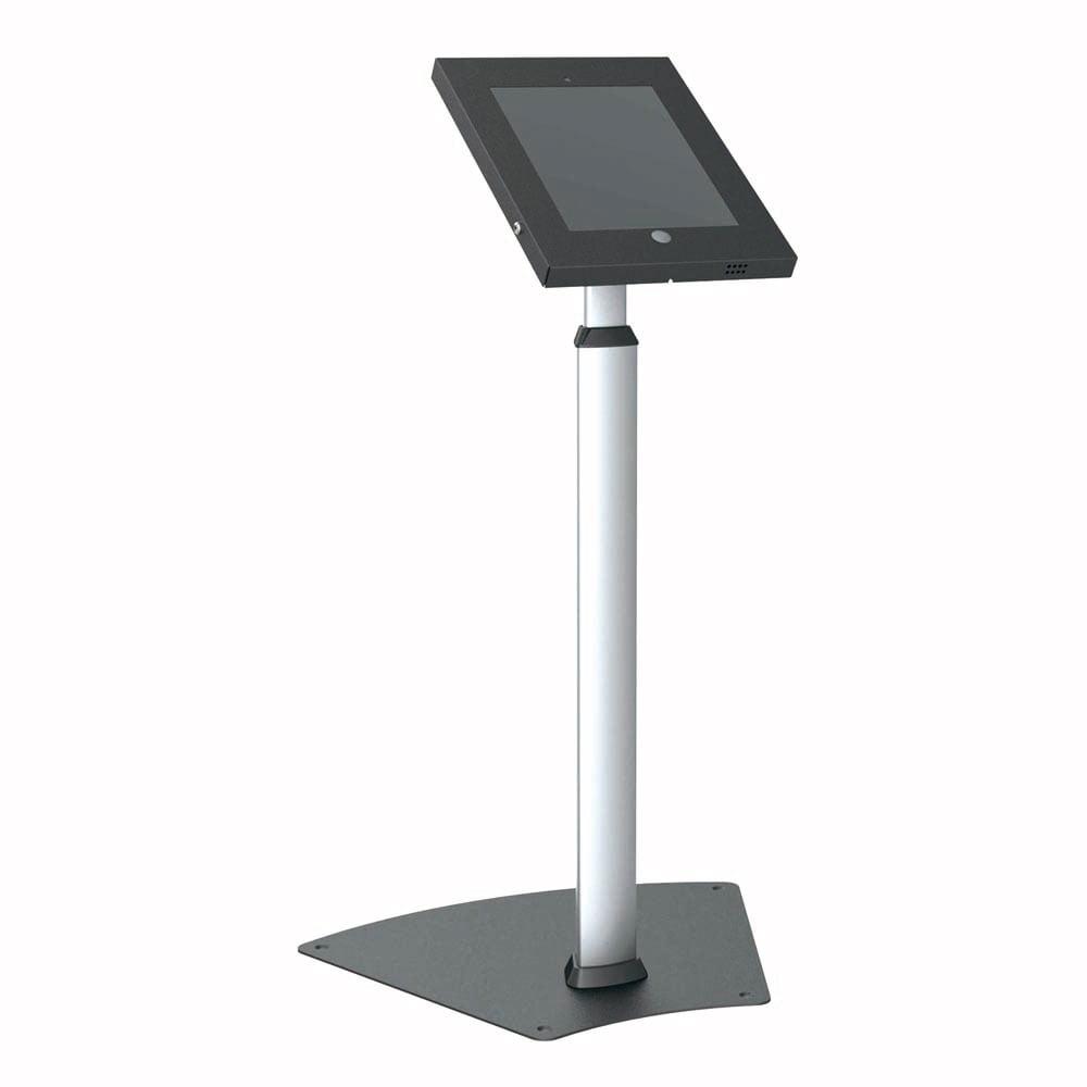 Adjustable Black and Silver Anti-Theft iPad Floor Stand