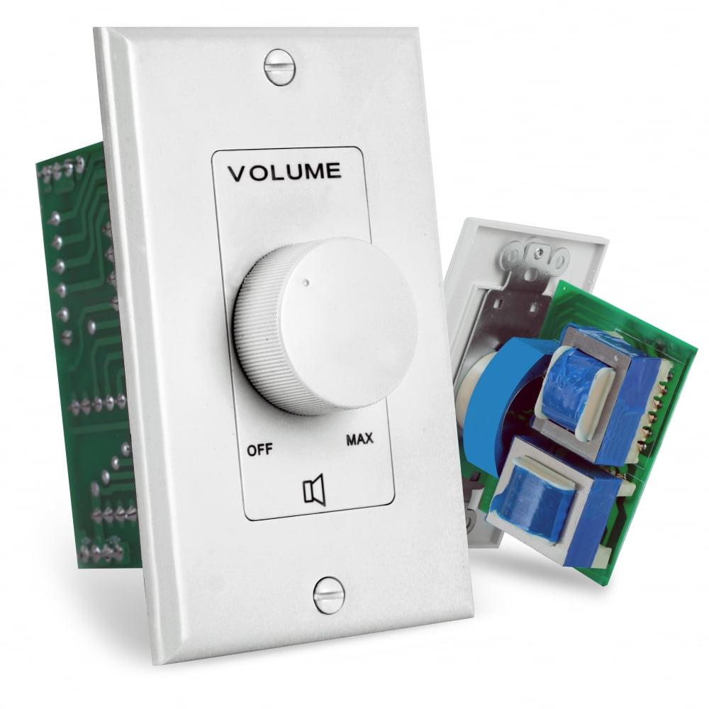 White In-Wall Rotary Volume Control Knob