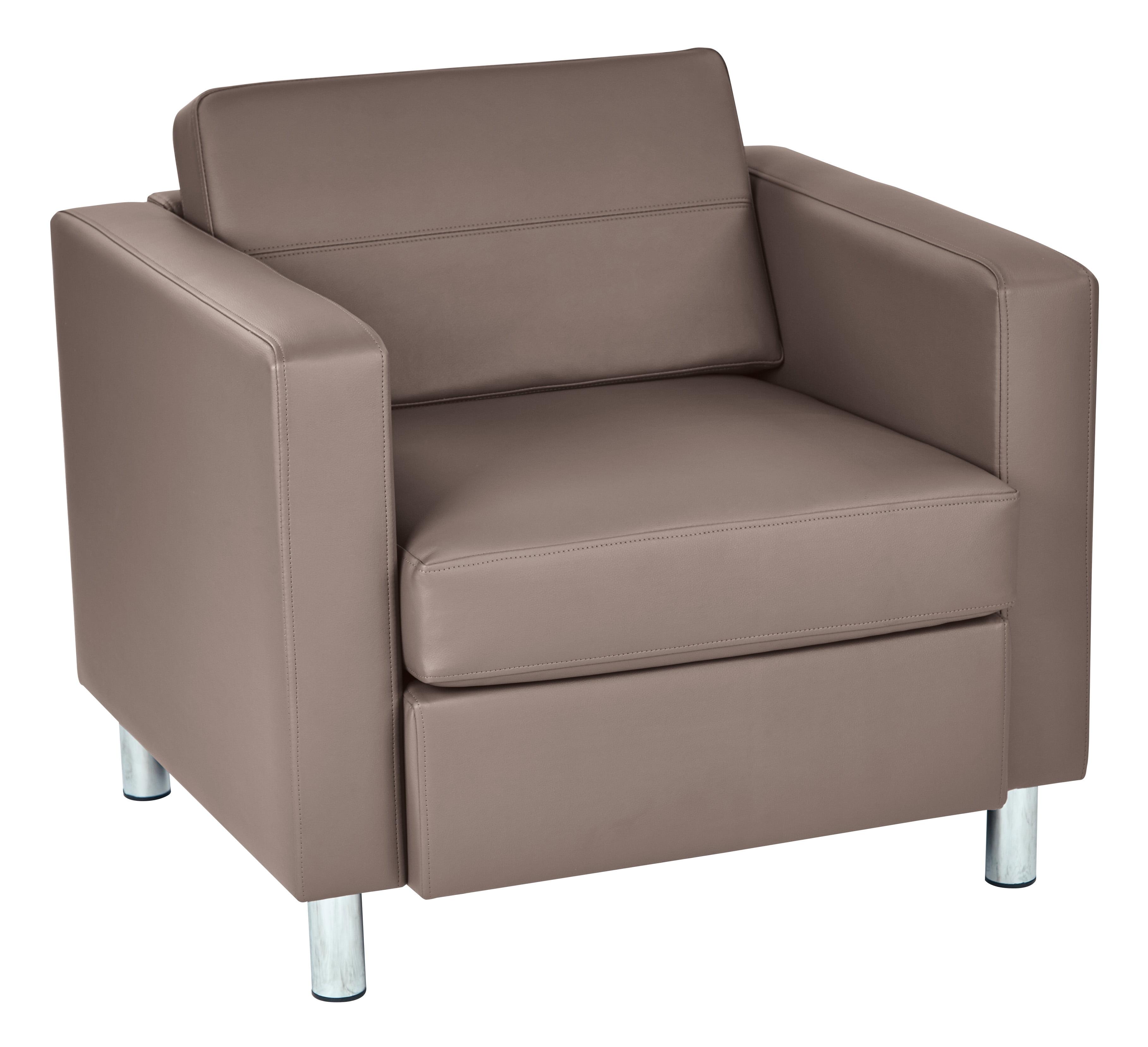 Pacific Armchair In Dillon Stratus Gray Vinyl Fabric