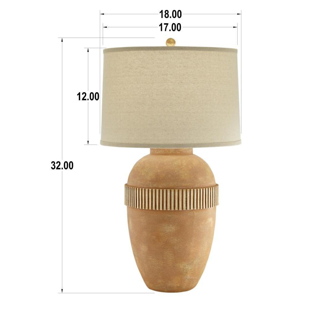 Groove Terracotta Table Lamp