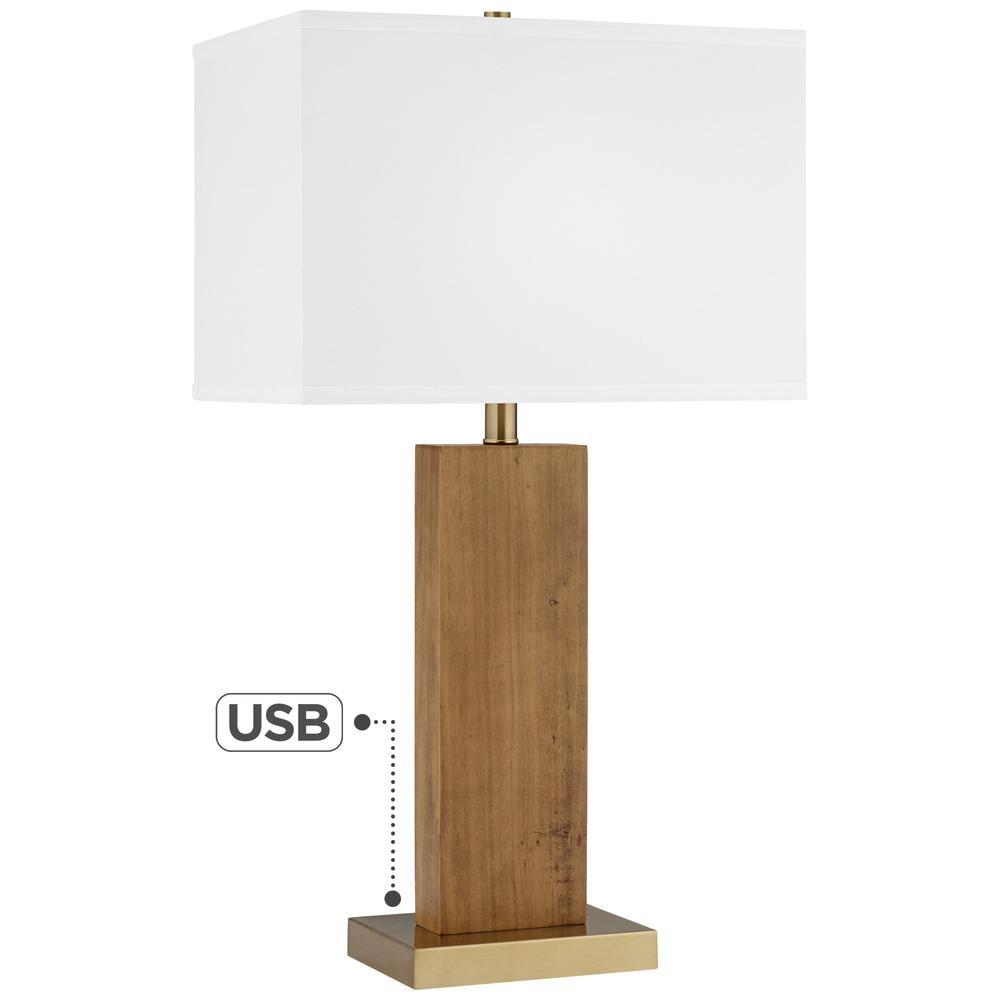 Pacific Coast Lighting Walnut Grove 29" High Modern Wood Table Lamp