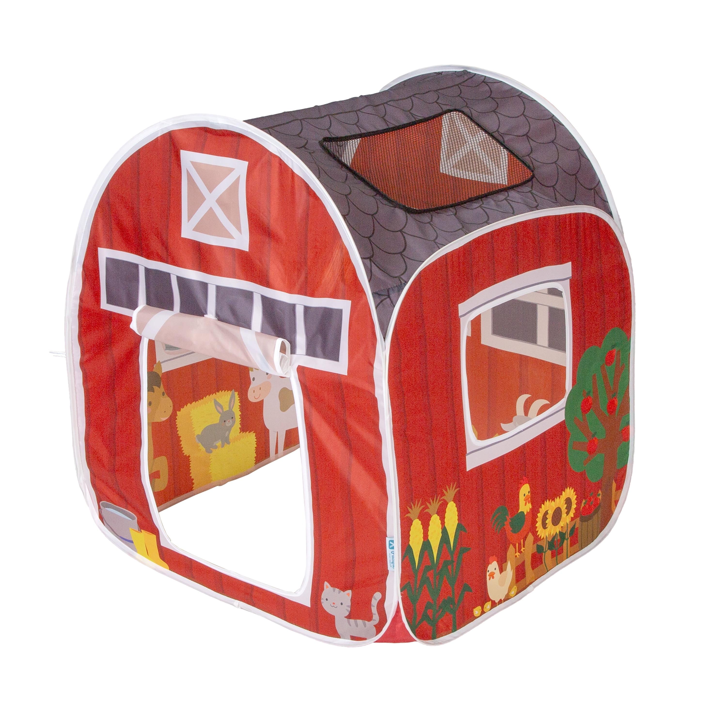 Red Farm House Pop-Up Tent with Mesh Panels