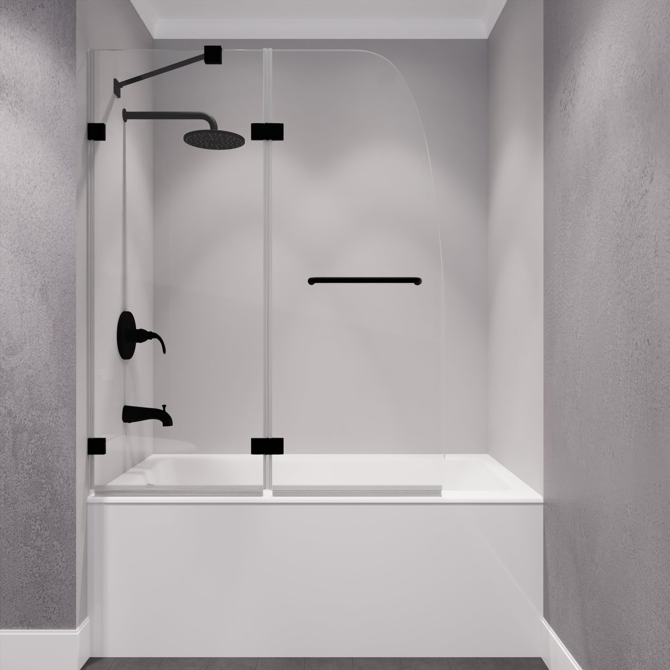 Pacific Series 48" W x 58" H Pivot Frameless Tub Door