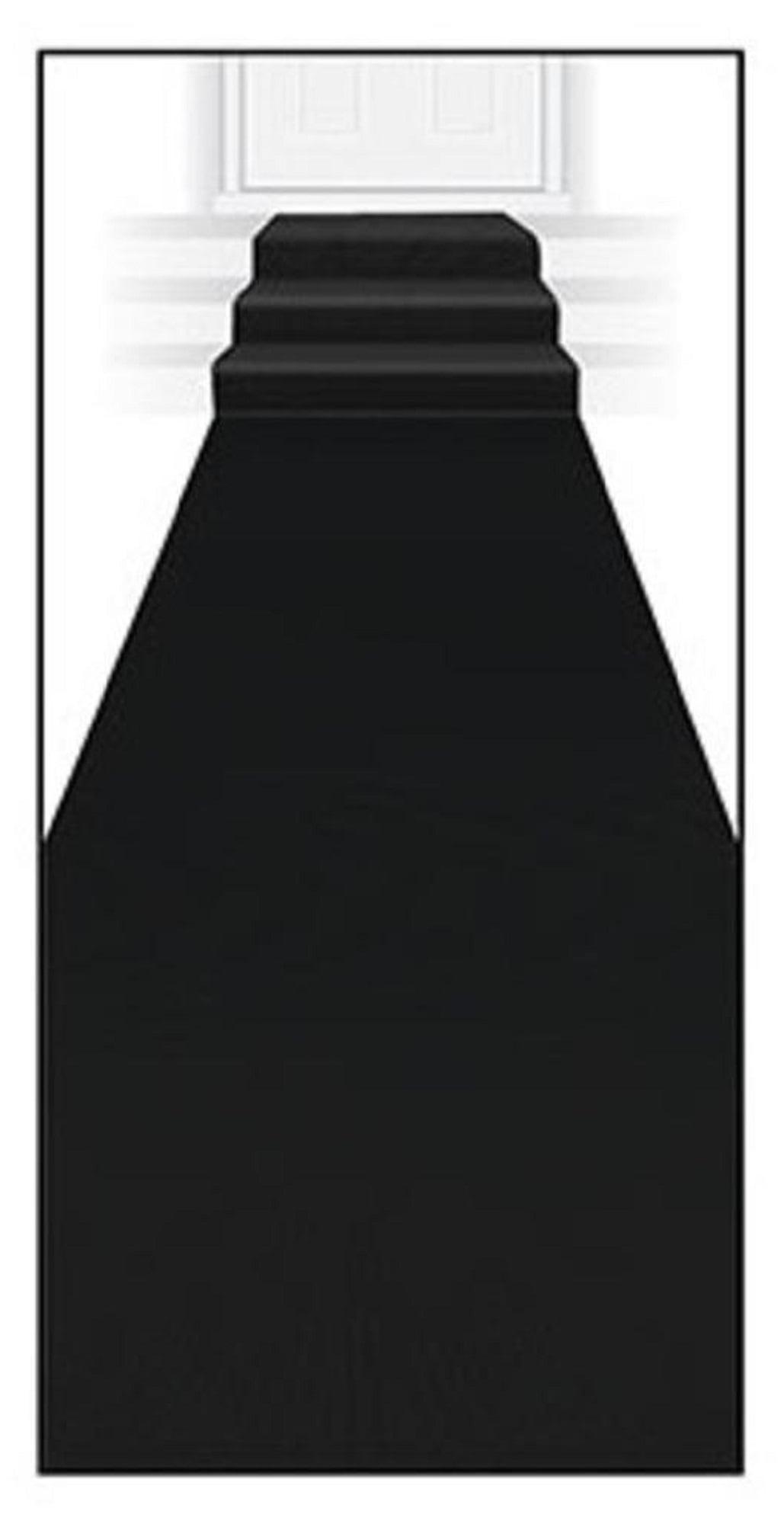Party Central Pack of 6 Black Carpet Party Aisle Runners Party Decorations 2' x 15'