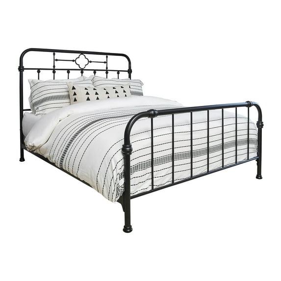 Packlan Queen Metal Panel Bed Matte Black