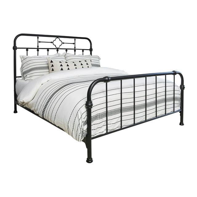 Packlan Queen Metal Panel Bed Matte Black