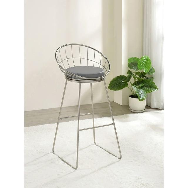 Upholstered 30.75'' Counter Stool with Metal Frame