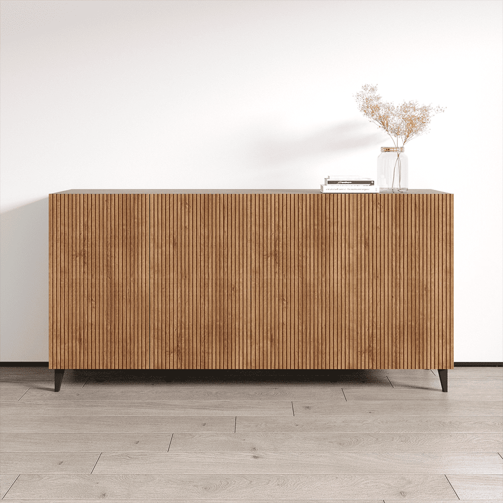 Pafos Oak 75" Modern Matte Sideboard