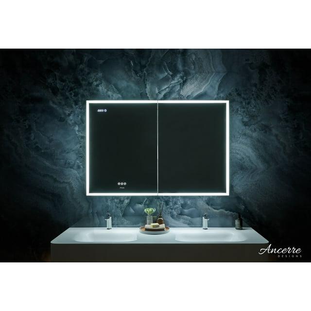Ancerre Designs Pagani LED Mirror Medicine Cabinet With Defogger, Dimmer, Magnifier & USB Outlet