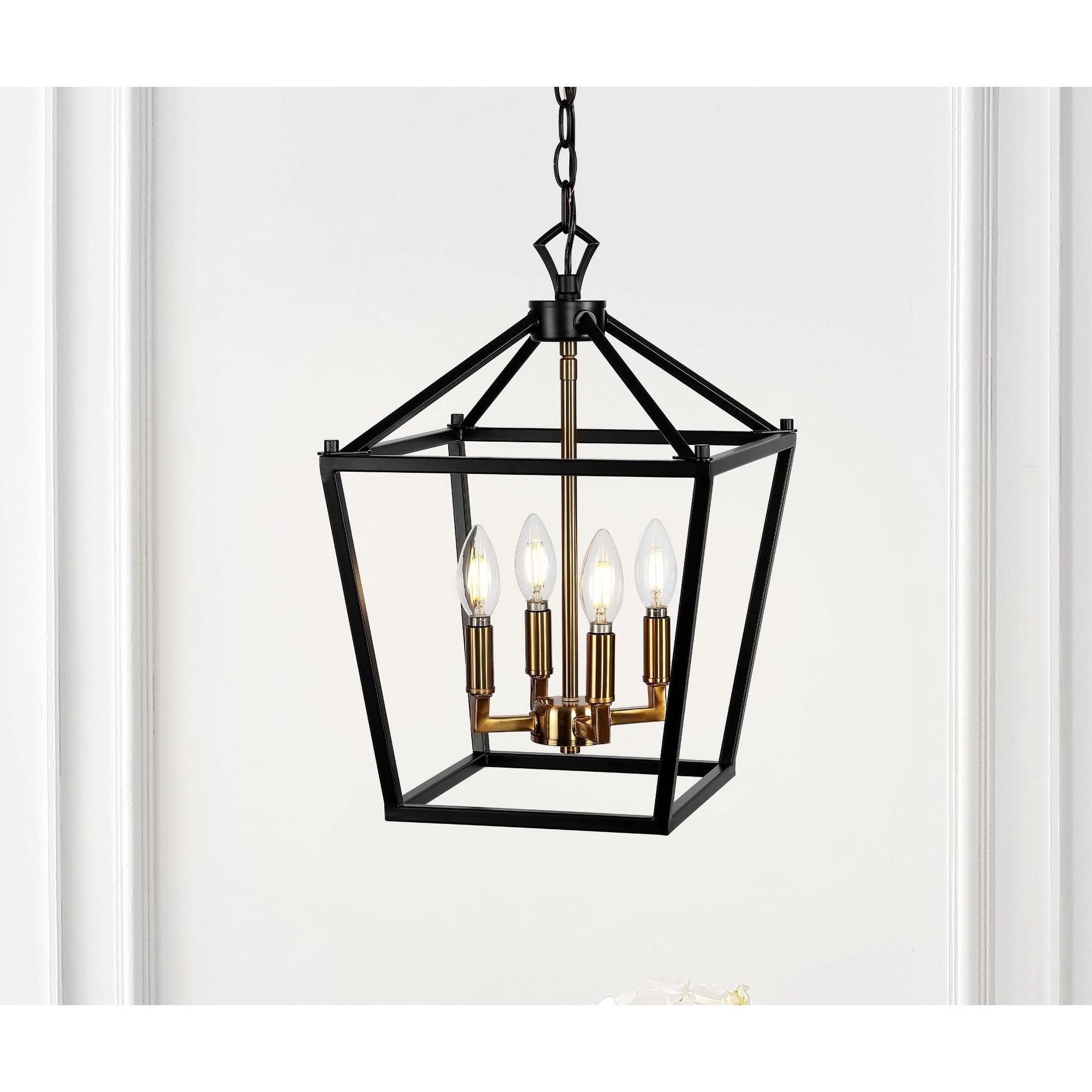 Pagoda 12" Oil Rubbed Bronze and Brass Gold Lantern Pendant