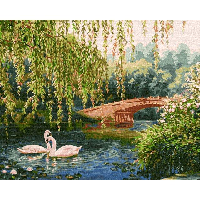 Painting by Numbers kit Swans on the lake KHO4359