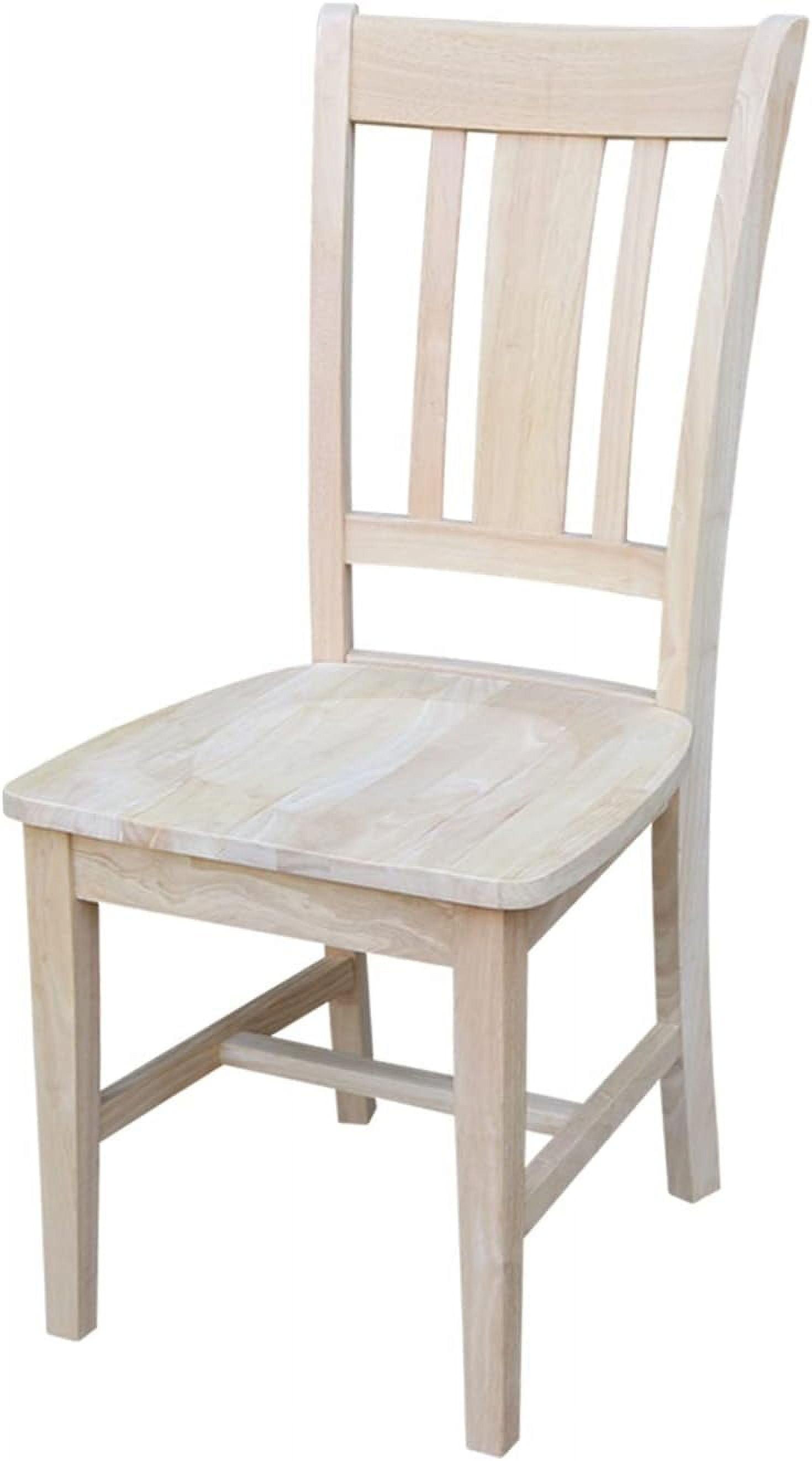 Windsor White High Slat Solid Wood Side Chair Set