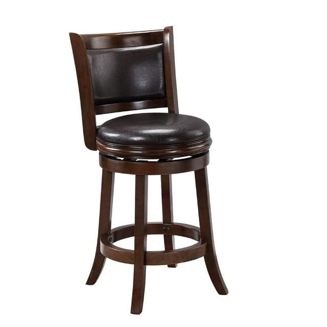 24 in. Augusta Swivel Stool, Cappuccino & Dark Brown