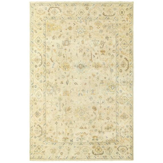 Stylehaven Presley Oriental Hand-Knotted Wool Beige/Gray Area Rug
