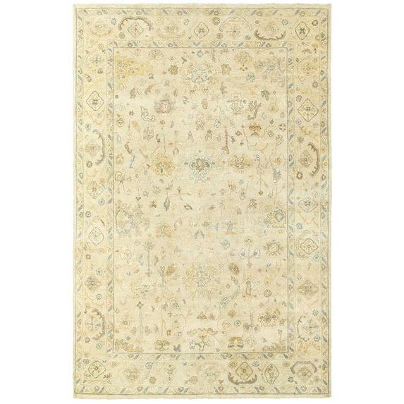 Stylehaven Presley Oriental Hand-Knotted Wool Beige/Gray Area Rug