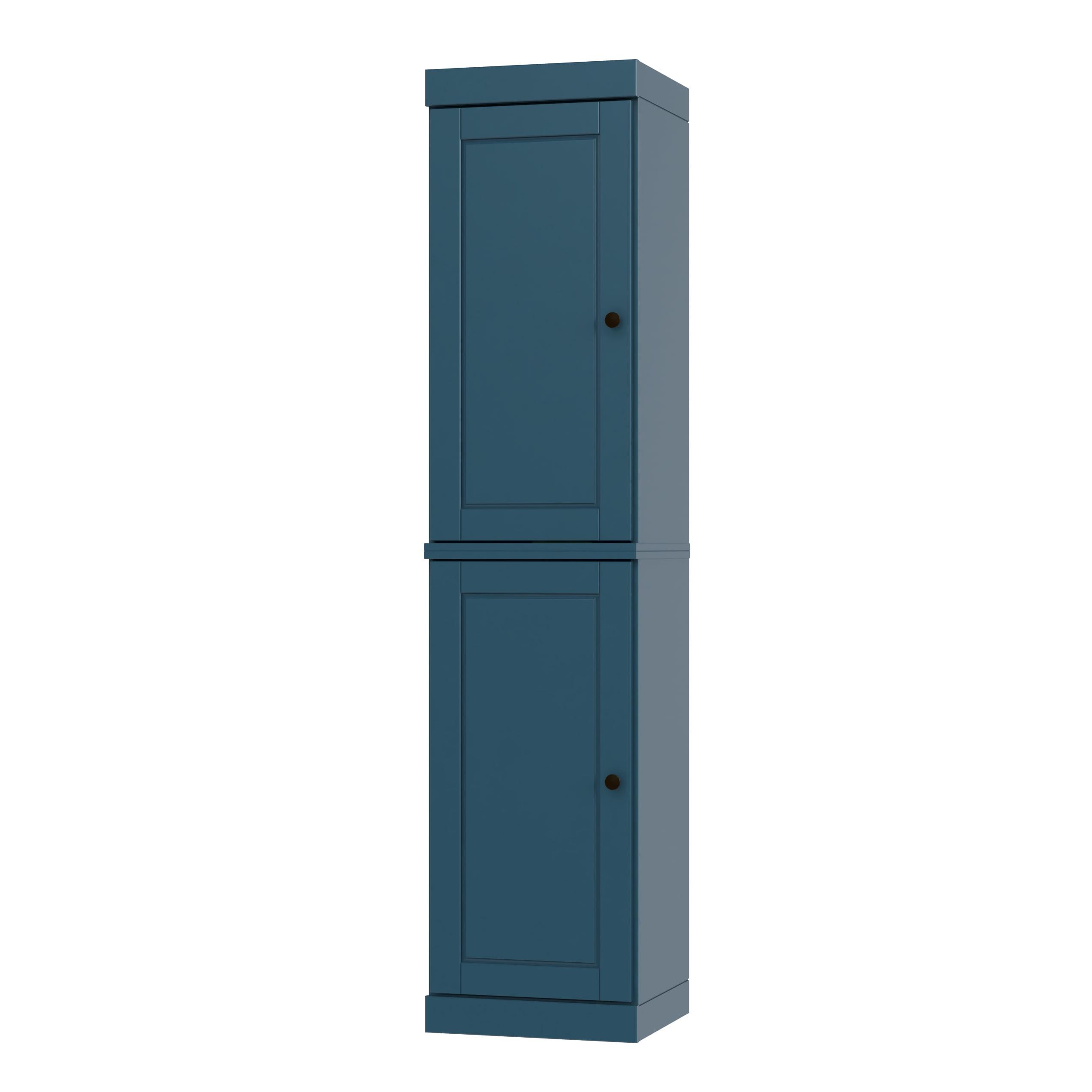 Latitude Run® Jaylena 100% Solid Wood 16.5" Pantry Cabinet with Solid Doors and Adjustable Shelves