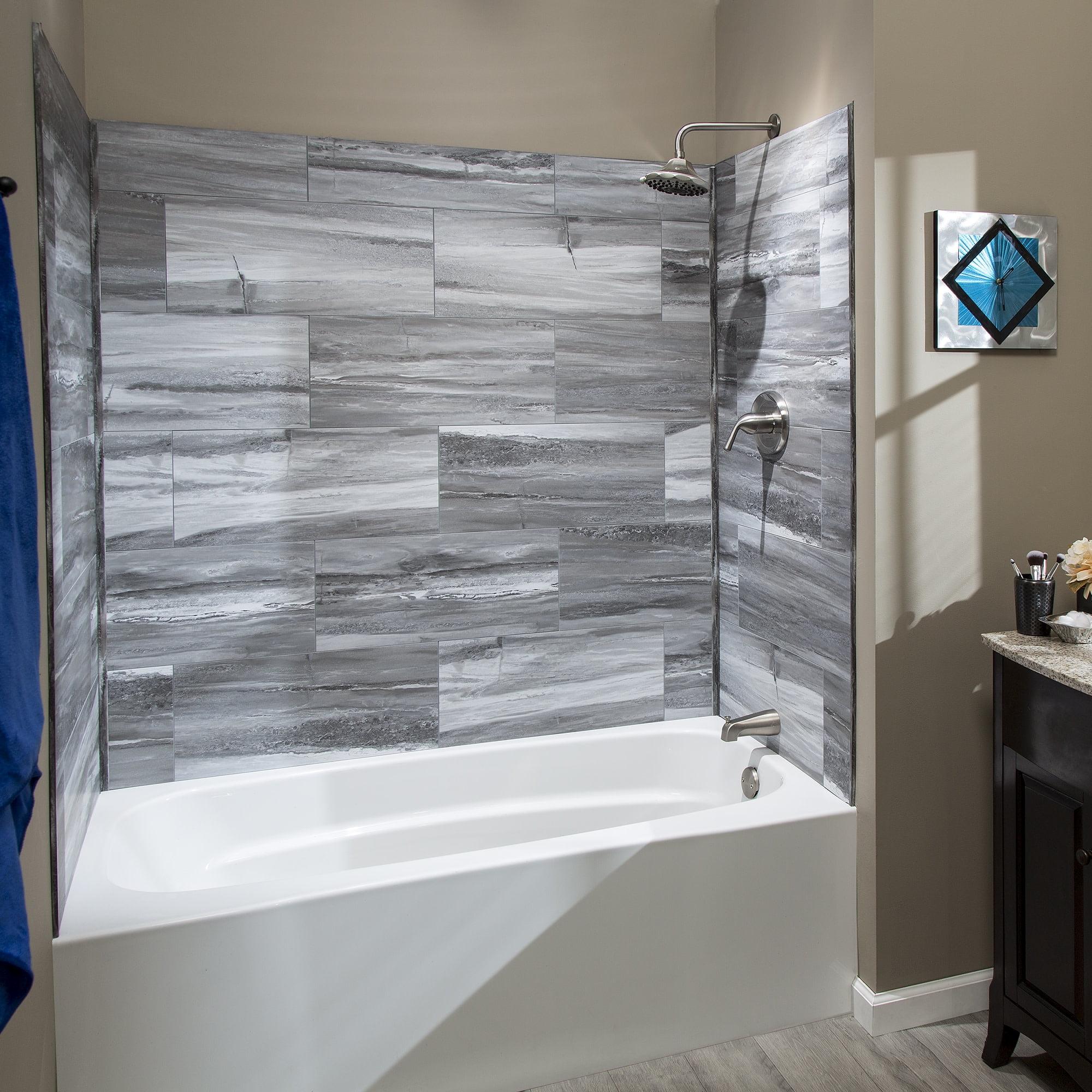 Palisade 23.2 in. x 11.1 in. Tile Shower and Tub Surround Kit
