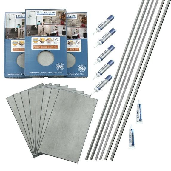 Palisade 25.6 in. x 14.8 in. Tile Shower and Tub Surround Kit