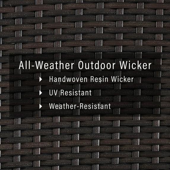 Palm Harbor Outdoor Wicker Swivel Rocker Chair with Gray Cushions - Crosley