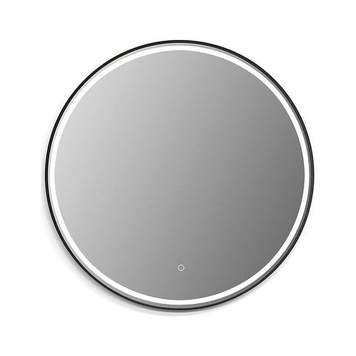 Round Silver and Gold LED Bathroom Vanity Mirror