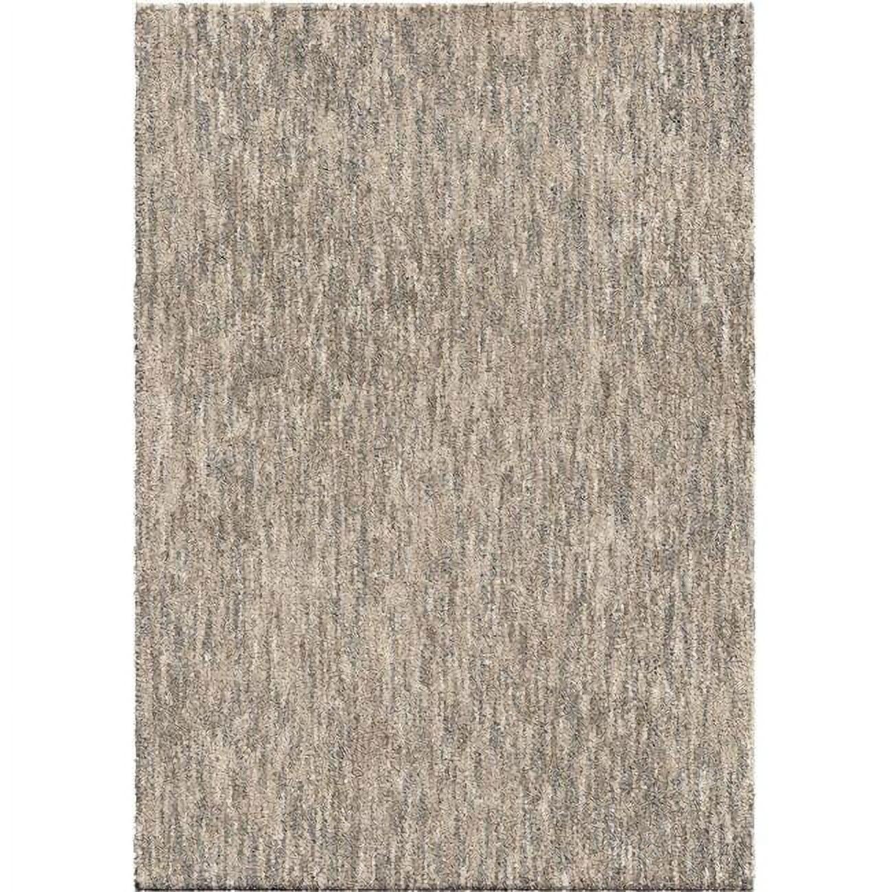 Taupe Grey 7'10" x 10'10" Stain-Resistant Synthetic Area Rug