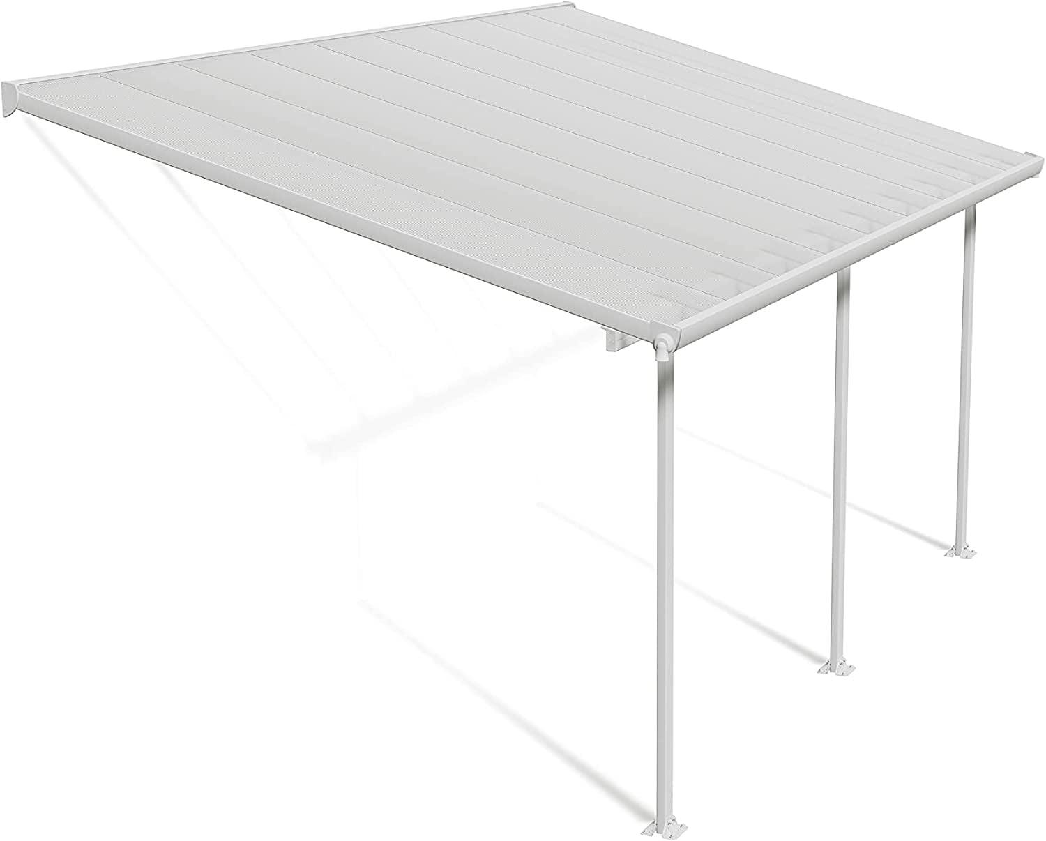 Palram - Canopia Feria 18 ft. W x 10 ft. D Polycarbonate Stationary Slope Patio Awning