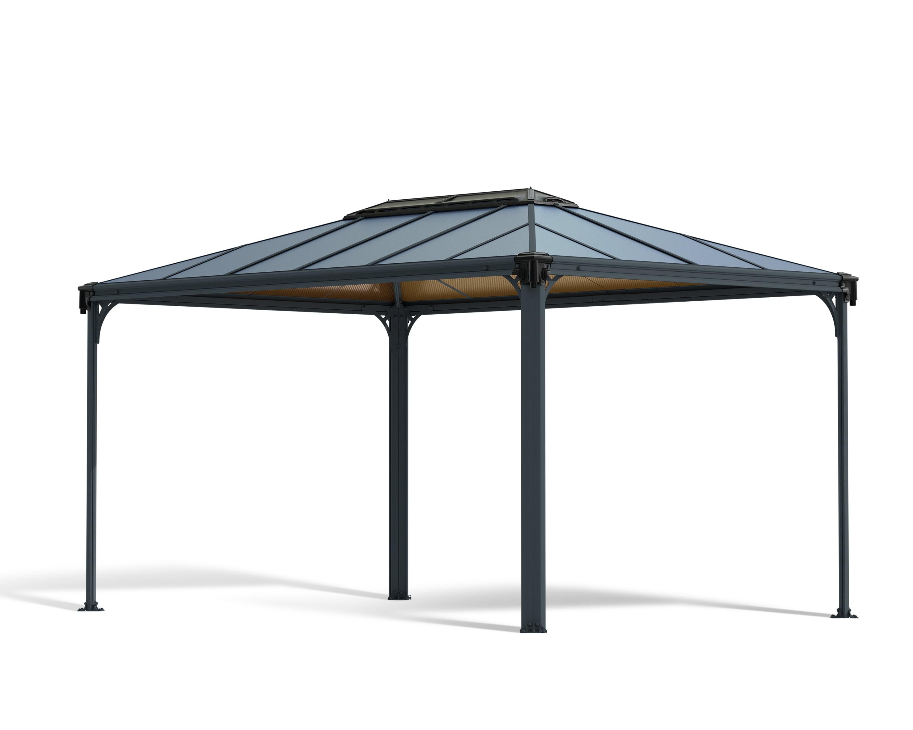 Palram - Canopia Martinique 4300 10' x 14' Polycarbonate/Aluminum Gazebo - Gray/Bronze