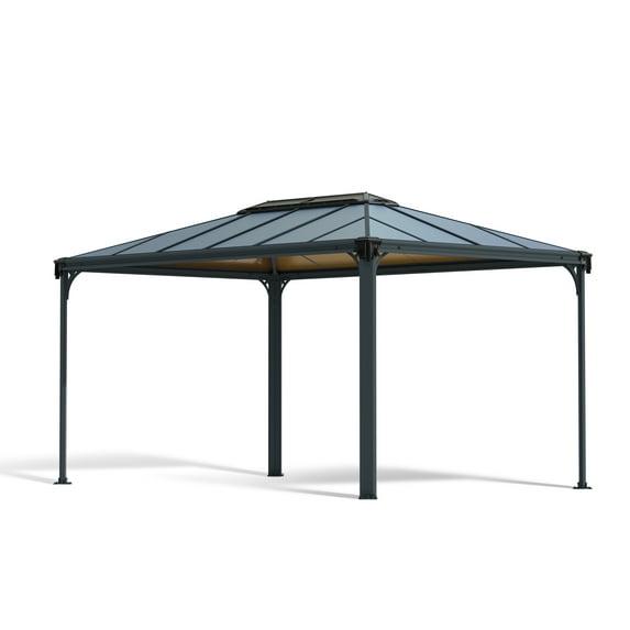 Palram - Canopia Martinique 4300 10' x 14' Polycarbonate/Aluminum Gazebo - Gray/Bronze