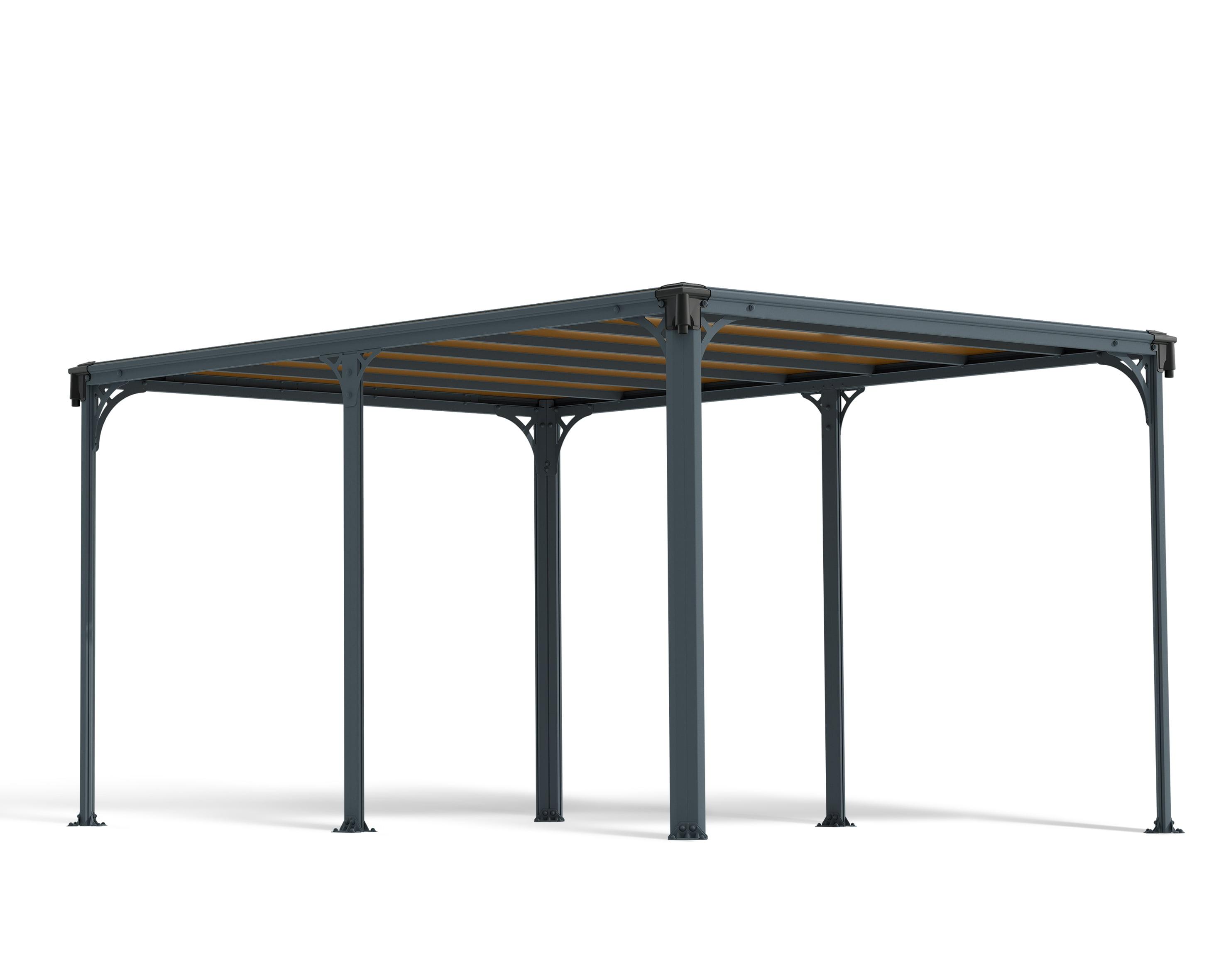 Palram - Canopia Milano 4300 10' x 14' Polycarbonate/Aluminum Gazebo - Gray/Bronze