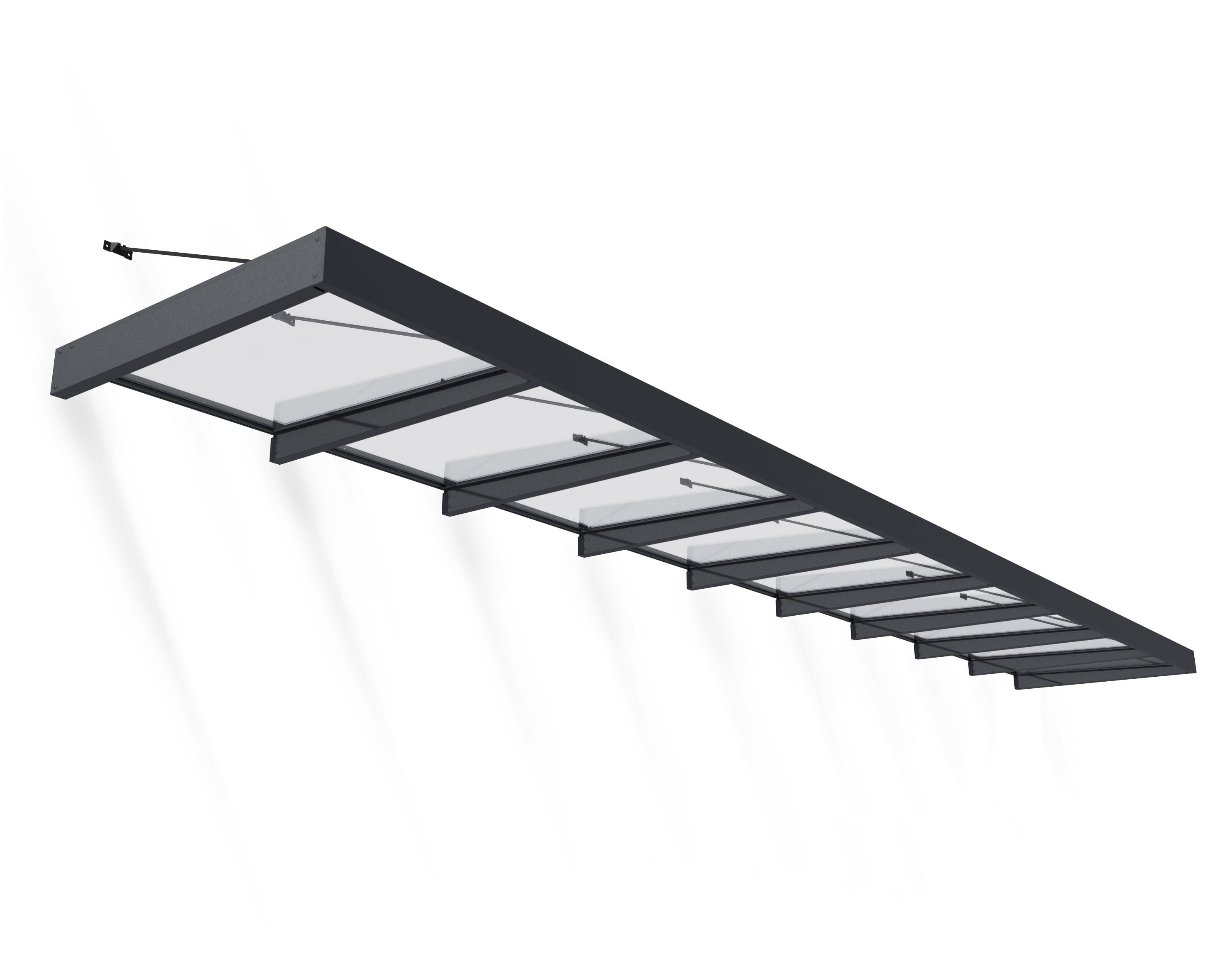 Palram - Canopia Sophia XL 9000 28' x 5' Awning - Gray/Clear